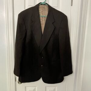 Oscar de la Renta Signature Men’s Wool Blazer Jacket Black Size 42R Classic Fit